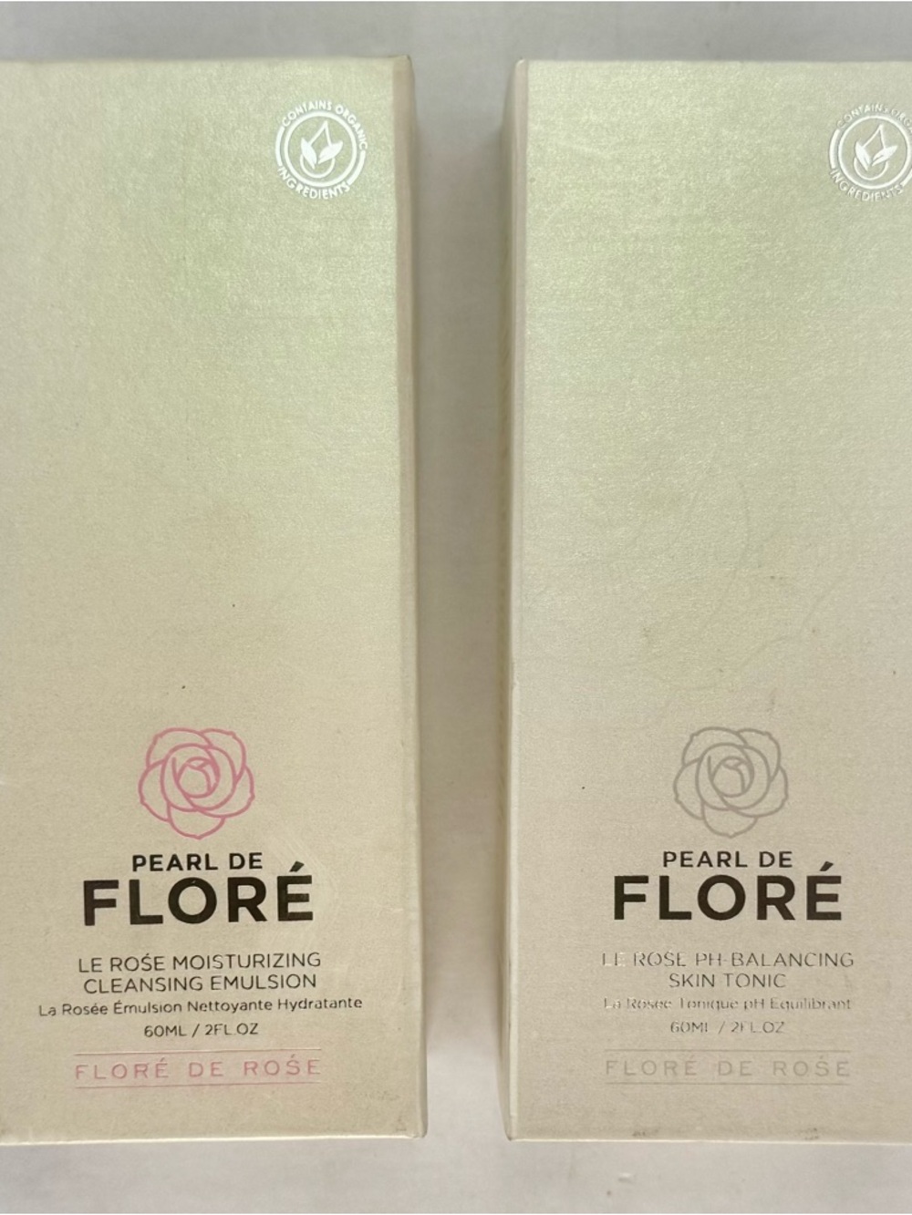 Pearl de Flore Le Rose Skincare Set NIB Cleanser & Toner Bundle